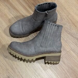 Blowfish Charcoal Ankle Booties